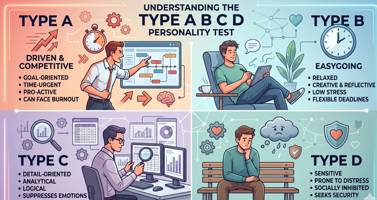 type a b c d personality test
